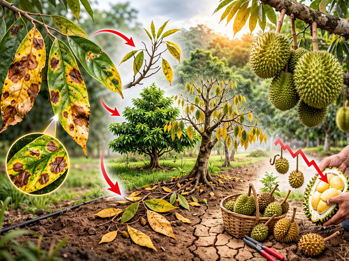 Bệnh đốm lá sầu riêng là gì và dấu hiệu nhận biết sớm