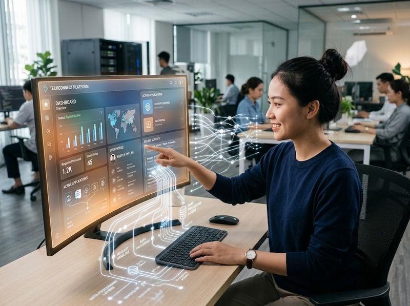 Các lớp của hệ thống công nghệ phân tách chức năng để quản lý và phát triển dễ hơn