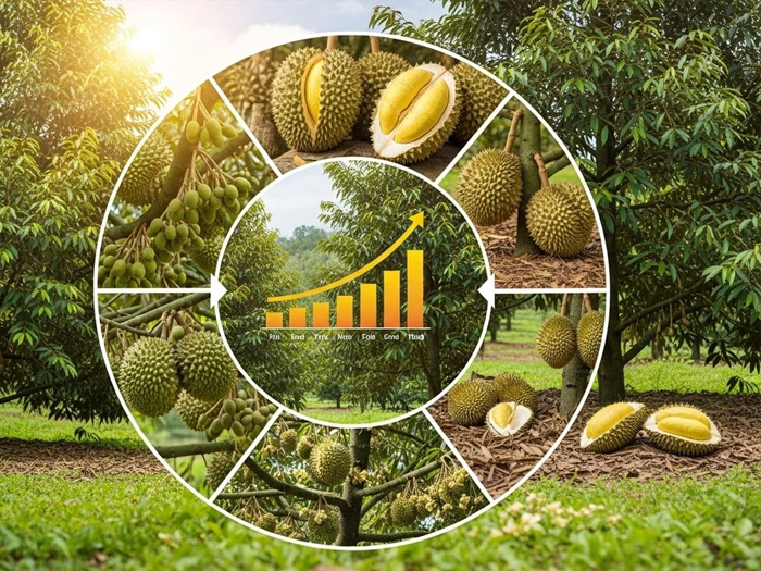 Trồng cây sầu riêng mấy năm có trái và năng suất 1 cây bao nhiêu?