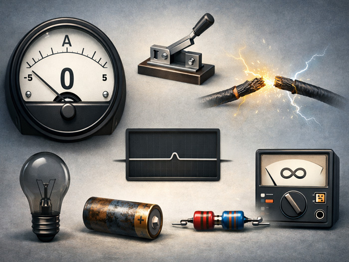 Cường độ dòng điện bằng 0 khi nào? điều kiện và ví dụ cụ thể