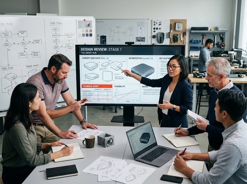 Design review giúp phát hiện vấn đề và ra quyết định tại các mốc quan trọng của thiết kế