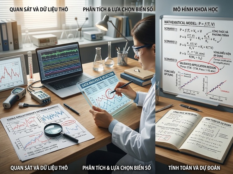 Định luật và quy luật khoa học khác nhau thế nào về cách biểu đạt tri thức?