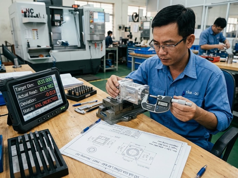 Độ chính xác kỹ thuật cho biết mức gần giữa kết quả thực tế và giá trị yêu cầu