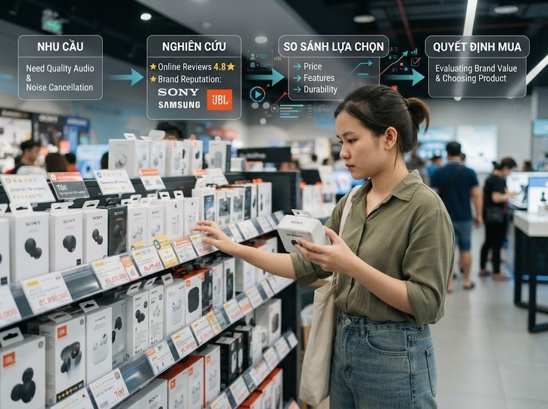 Hành vi khách hàng trong marketing giúp hiểu nhu cầu, lựa chọn và phản ứng mua
