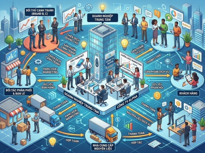 Môi trường marketing gồm các yếu tố vi mô và vĩ mô ảnh hưởng quyết định thị trường