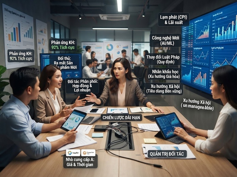 Môi trường vi mô và vĩ mô marketing khác nhau về phạm vi và mức kiểm soát