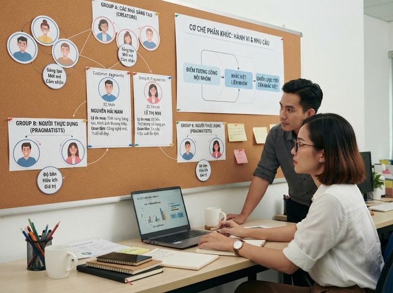 Phân khúc thị trường giúp marketing nhận diện nhóm khách hàng có nhu cầu tương đồng