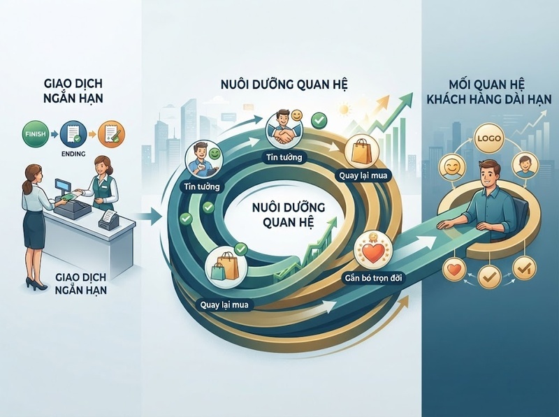 Quan hệ khách hàng trong marketing giúp tăng duy trì, lòng trung thành và giá trị vòng đời