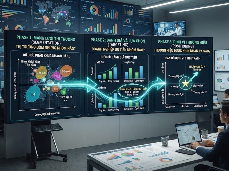 STP trong marketing giúp lựa chọn khách hàng và xây dựng vị trí cạnh tranh phù hợp