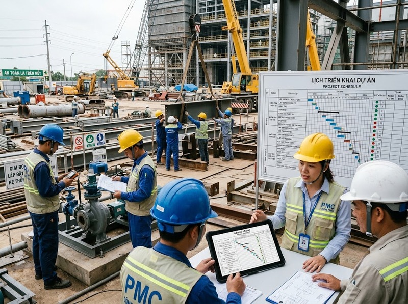 Tiến độ triển khai kỹ thuật cần xác định mốc, phụ thuộc, nguồn lực và cơ chế cập nhật