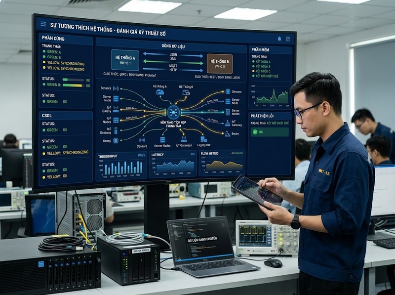 Tính tương thích công nghệ quyết định khả năng hoạt động cùng hệ thống và tiêu chuẩn hiện có