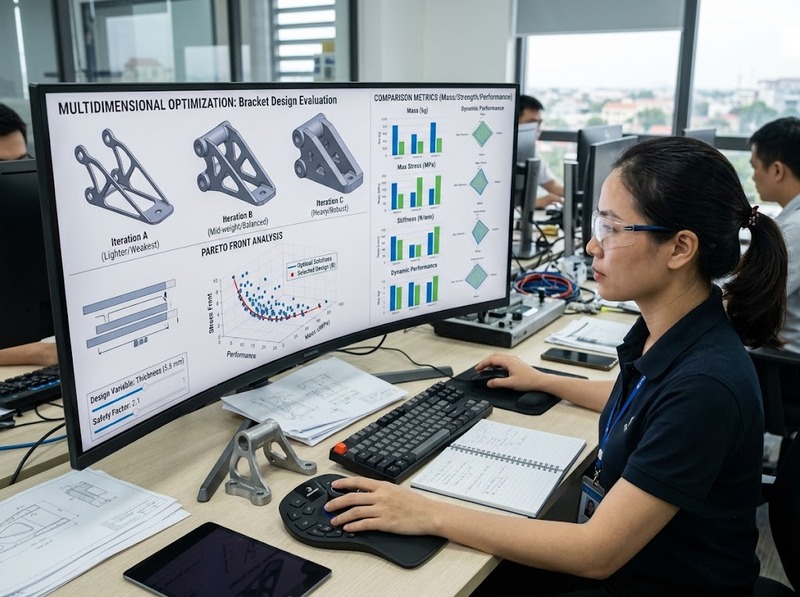 Tối ưu đa tiêu chí tìm phương án cân bằng khi nhiều mục tiêu kỹ thuật cùng cạnh tranh
