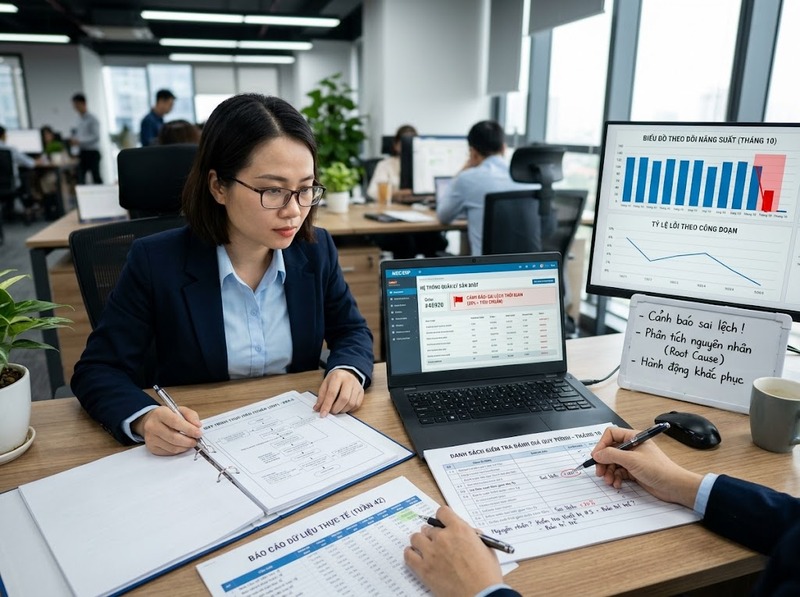 Trách nhiệm kiểm soát giúp phát hiện sai lệch, bảo đảm tuân thủ và duy trì chất lượng đầu ra