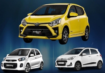 So sánh kích thước xe Kia Morning 4 chỗ với i10 và Wigo